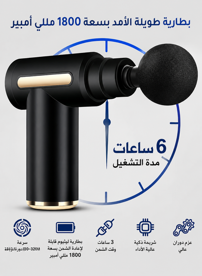 مسدس تدليك صغير | جهاز تدليك العضلات والأنسجة العميقة لتخفيف آلام الرقبة والظهر والجسم